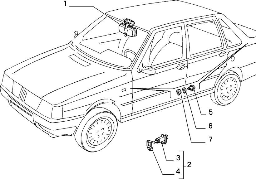 SPECCHIO INTERNO FIAT DUNA 86>90